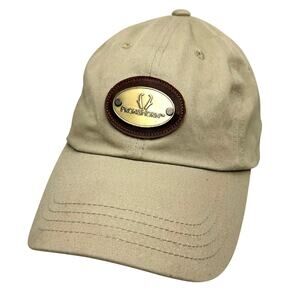 Pronghorn Antelope Baseball Cap Hat Wildlife Emblem Tan Cotton Outdoor Hunting